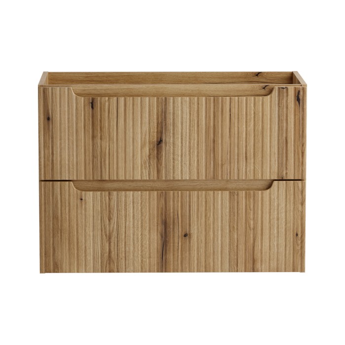 Mobile sottolavabo VANO 80 cm in rovere sospeso con 2 cassetti