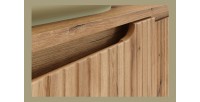 Meuble sous vasque VANO 80 cm chêne suspendu avec 2 tiroirs