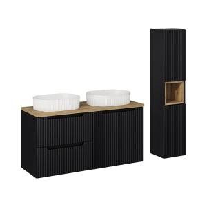 ensemble VANO 150cm : meubles sous vasque, plan pour vasque, vasques à poser, colonne