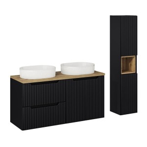 ensemble VANO 150cm : meubles sous vasque, plan pour vasque, vasques à poser, colonne