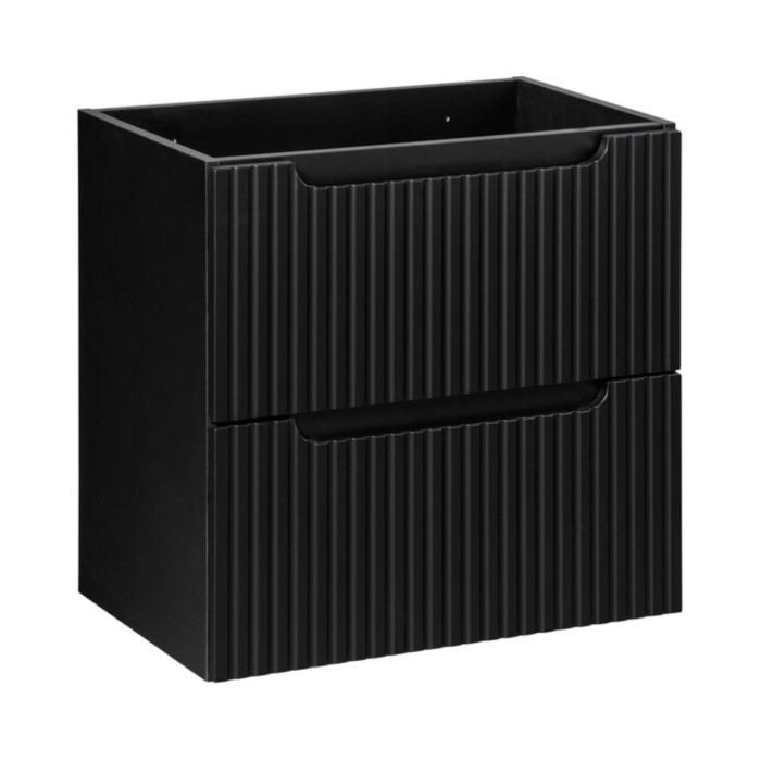 Insieme VANO 150cm : mobili sotto lavabo con cassetti e armadietti + piano per lavabo + due lavabi da appoggio scanalati + colon