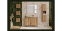Meuble sous vasque VANO 80 cm chêne suspendu avec 2 tiroirs