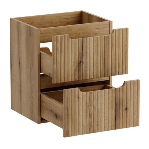 Meuble sous vasque VANO 50 cm chêne suspendu avec 2 tiroirs