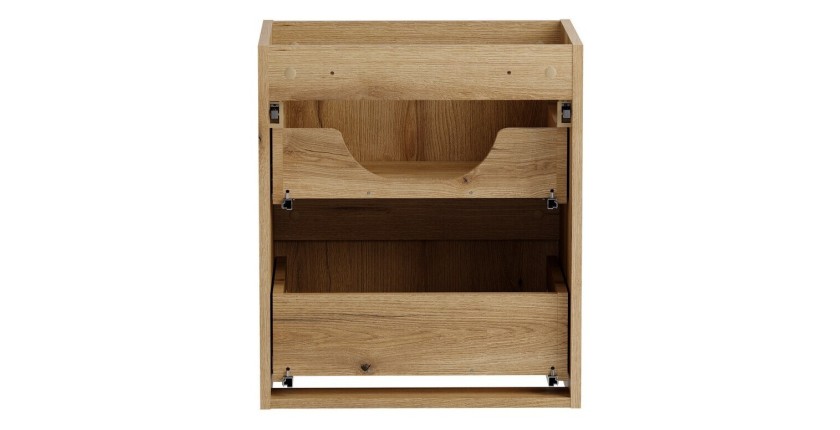 Meuble sous vasque VANO 50 cm chêne suspendu avec 2 tiroirs