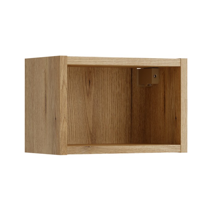 Cubo di arredamento per bagno VANO 30 cm in quercia sospeso con nicchia