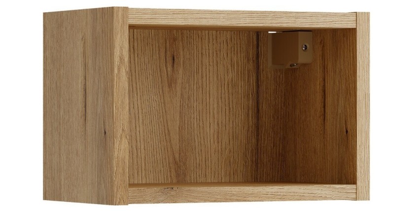 Cube de rangement salle de bain VANO 30 cm chêne suspendu avec niche