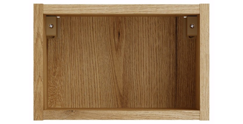 Cube de rangement salle de bain VANO 30 cm chêne suspendu avec niche