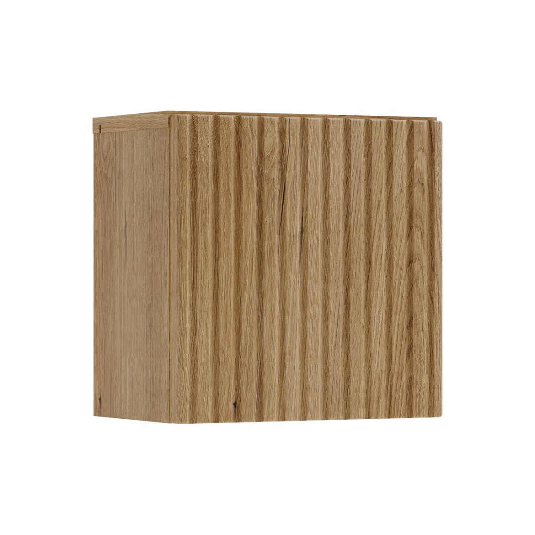 Cube de rangement salle de bain VANO 30 cm chêne suspendu avec porte