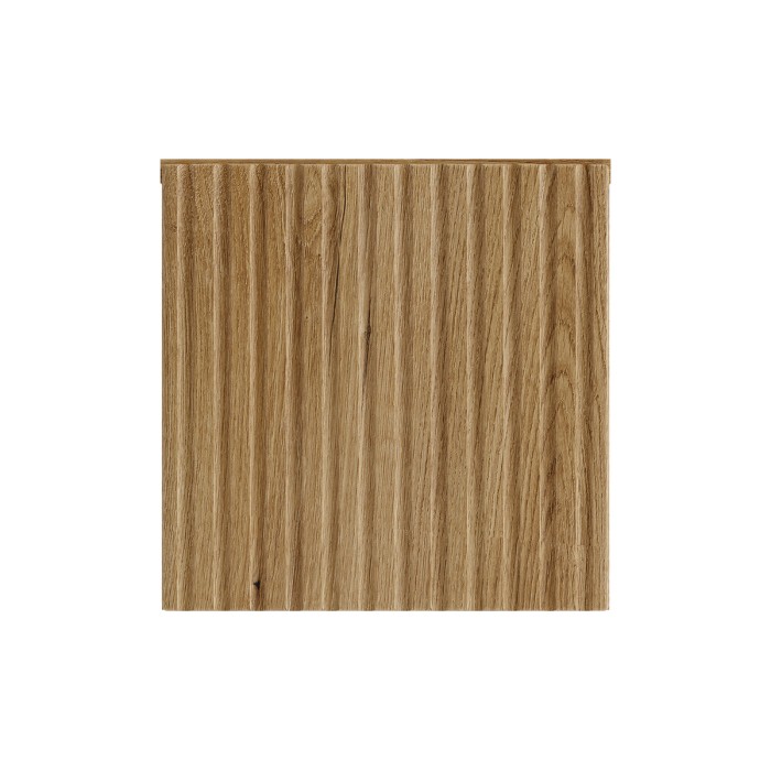 Cubo portaoggetti da bagno VANO 30 cm in rovere sospeso con porta