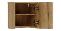 Cube de rangement salle de bain VANO 30 cm chêne suspendu avec porte