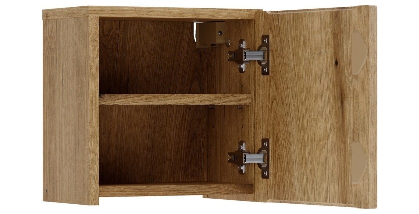 Cube de rangement salle de bain VANO 30 cm chêne suspendu avec porte