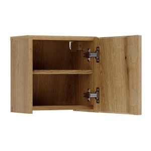 Cube de rangement salle de bain VANO 30 cm chêne suspendu avec porte
