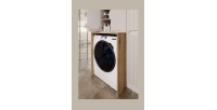 Meuble de rangement machine à laver VANO chêne 95 cm habillage lave-linge