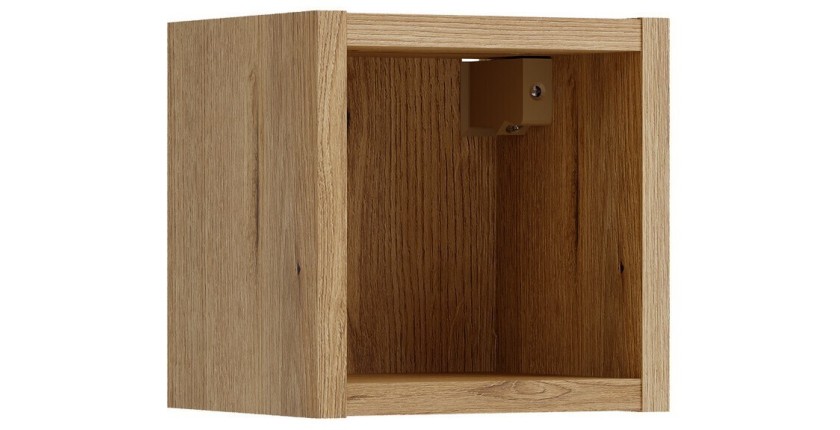 Cube de rangement salle de bain VANO 20 cm chêne suspendu avec niche