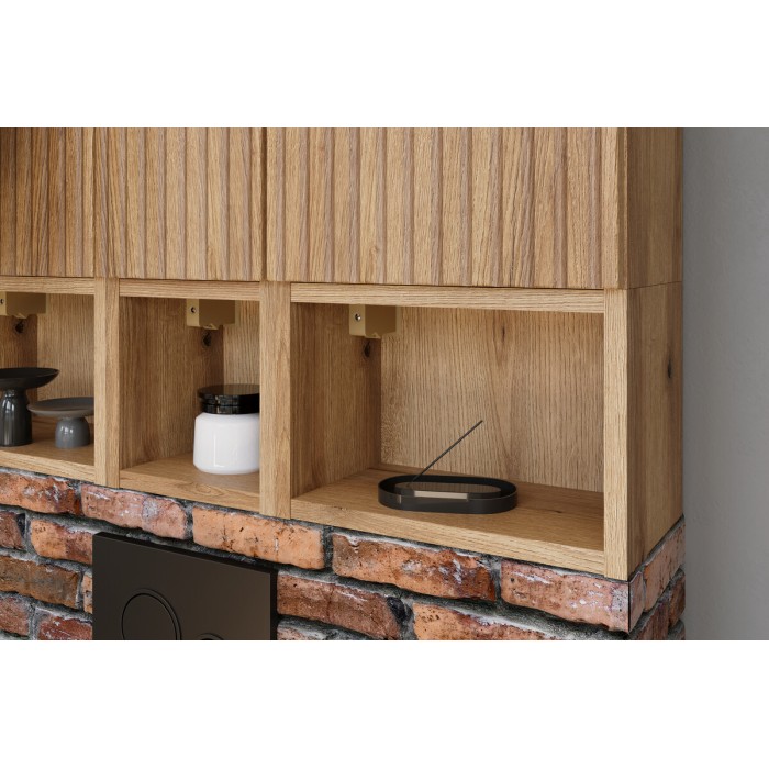 Cubo di arredamento bagno VANO 20 cm quercia sospeso con nicchia