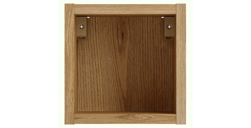 Cube de rangement salle de bain VANO 20 cm chêne suspendu avec niche