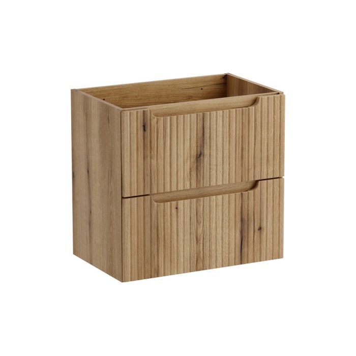 Mobile sottolavabo VANO 60 cm in rovere sospeso con 2 cassetti