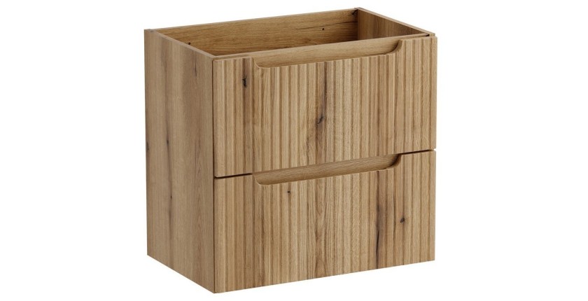 Meuble sous vasque VANO 60 cm chêne suspendu avec 2 tiroirs