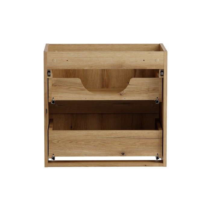 Mobile sottolavabo VANO 60 cm in rovere sospeso con 2 cassetti