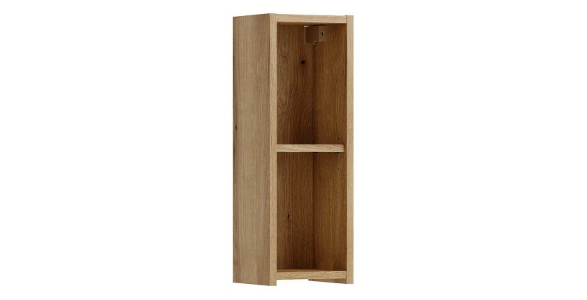 Meuble de rangement salle de bain VANO 57 cm chêne suspendu avec 2 niches