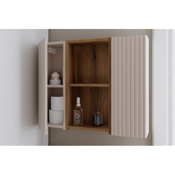 Badkamermeubel VANO 57 cm eiken hangend met 2 vakken