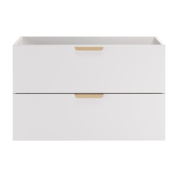 Mobile sottolavabo OSTER 80 cm bianco opaco sospeso con 2 cassetti