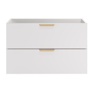 Meuble sous vasque OSTER 80 cm blanc mat suspendu avec 2 tiroirs