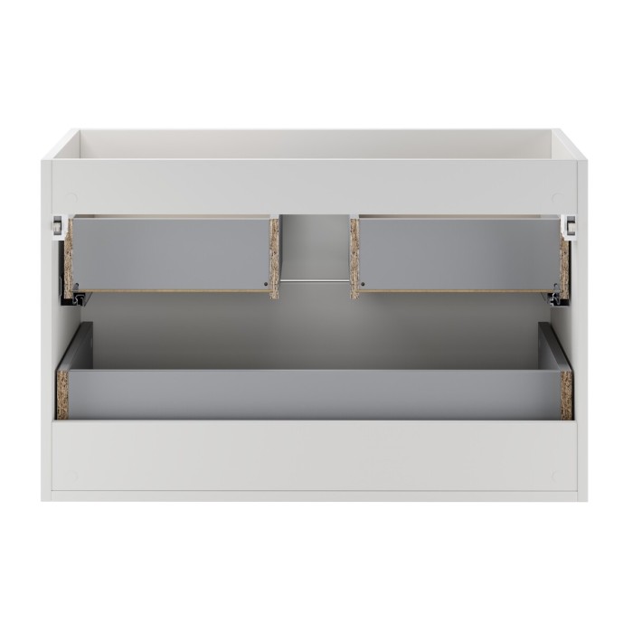 Mobile sottolavabo OSTER 80 cm bianco opaco sospeso con 2 cassetti