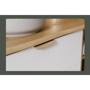 Meuble sous vasque OSTER 80 cm blanc mat suspendu avec 2 tiroirs