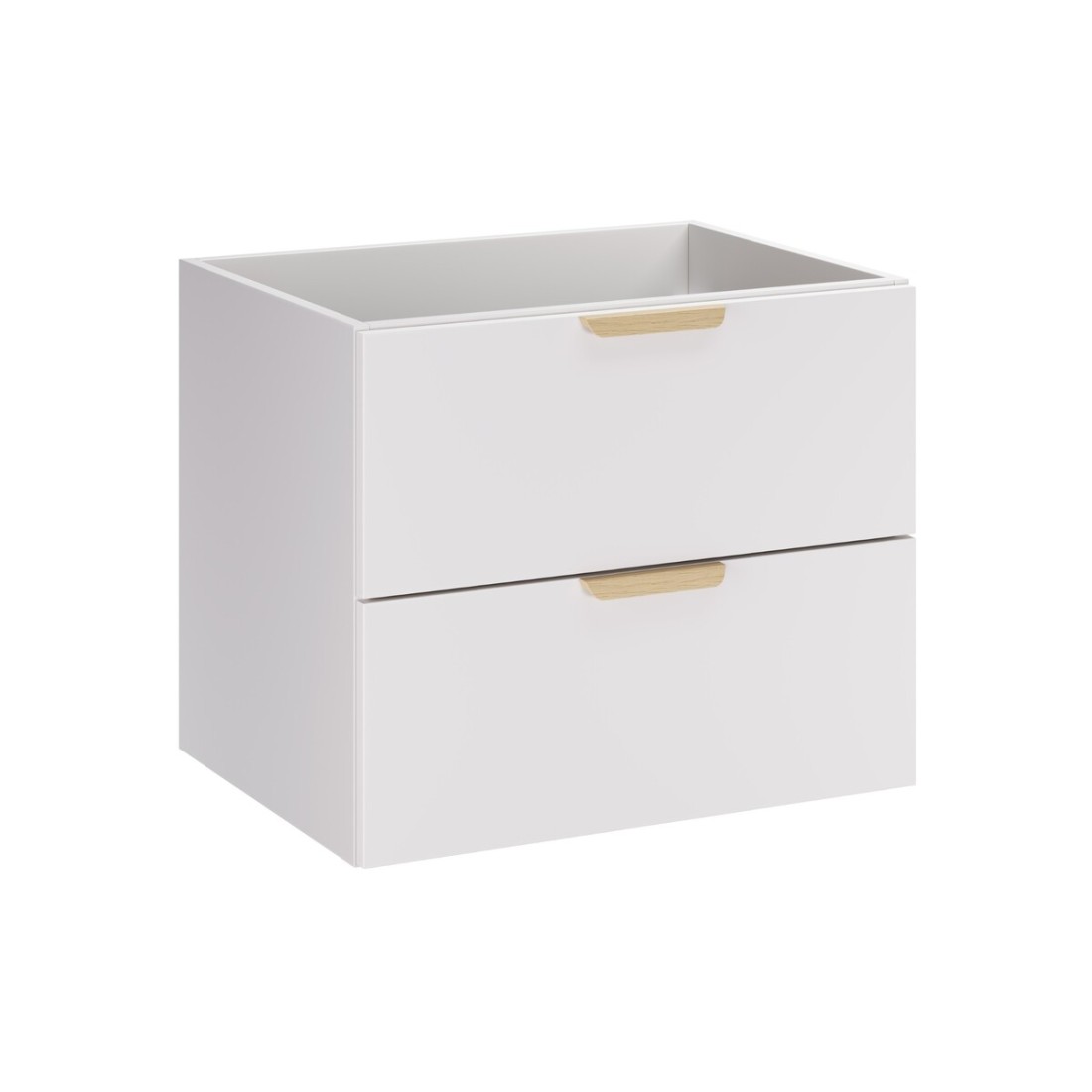 Meuble sous vasque OSTER 60 cm blanc mat suspendu avec 2 tiroirs