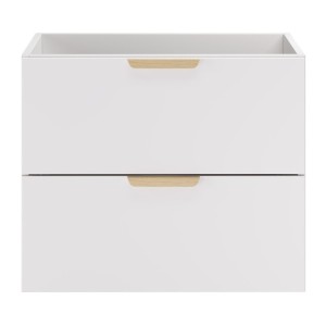 Meuble sous vasque OSTER 60 cm blanc mat suspendu avec 2 tiroirs