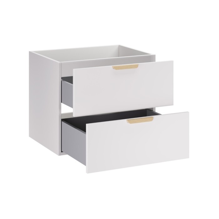 Mobile sottolavabo OSTER 60 cm bianco opaco sospeso con 2 cassetti