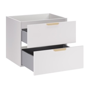 Meuble sous vasque OSTER 60 cm blanc mat suspendu avec 2 tiroirs