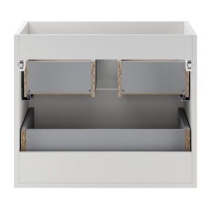 Meuble sous vasque OSTER 60 cm blanc mat suspendu avec 2 tiroirs