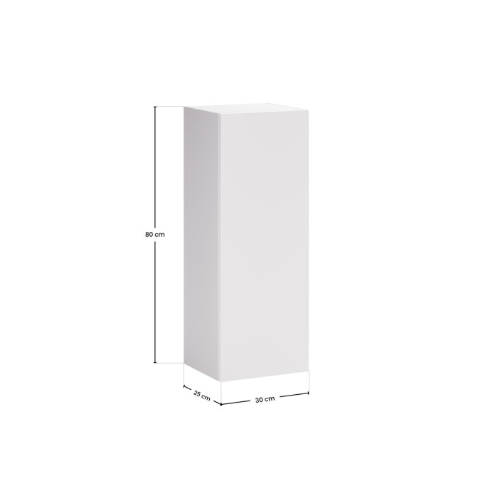Half kolom badkamerkast OSTER 80 cm mat wit 1 hangende deur