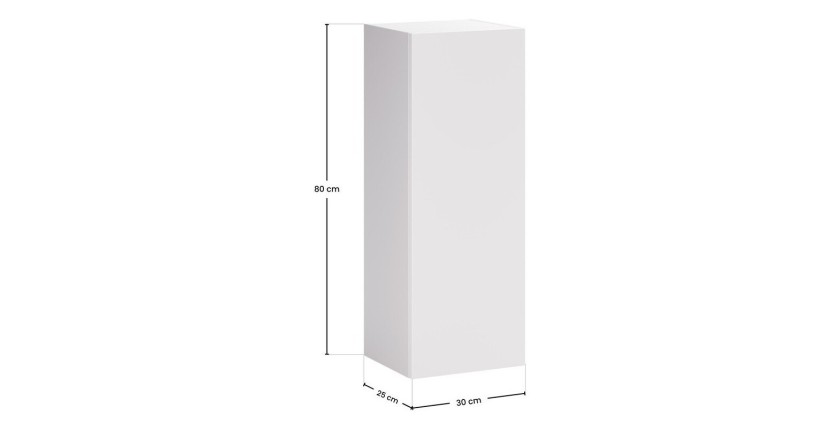 Demi colonne salle de bain OSTER 80 cm blanc mat 1 porte suspendue