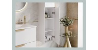 Demi colonne salle de bain OSTER 80 cm blanc mat 1 porte suspendue