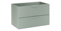 Meuble sous vasque OSTER 80 cm vert sauge suspendu avec 2 tiroirs
