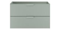 Meuble sous vasque OSTER 80 cm vert sauge suspendu avec 2 tiroirs