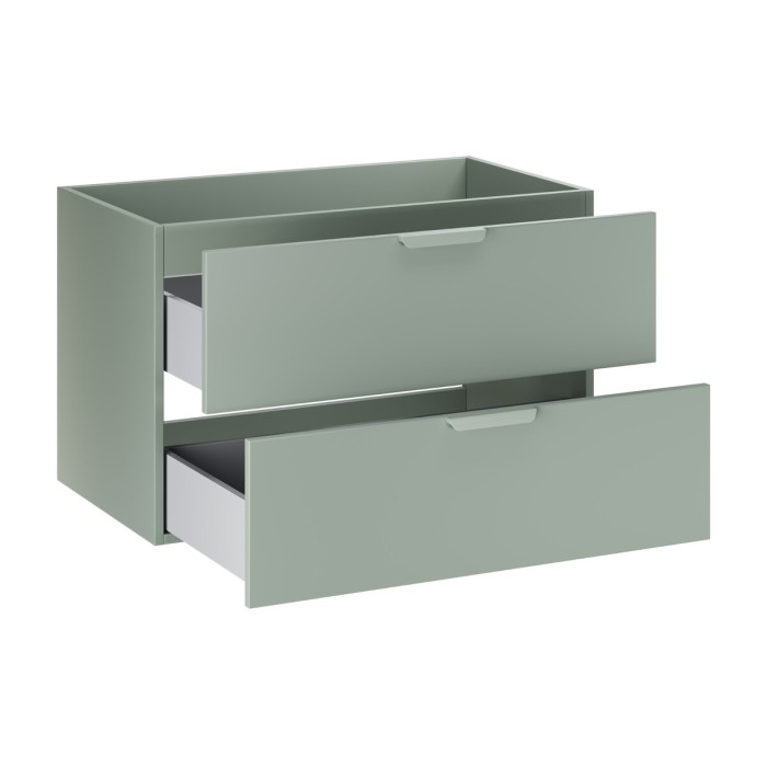 Mobile sottolavabo OSTER 80 cm verde salvia sospeso con 2 cassetti