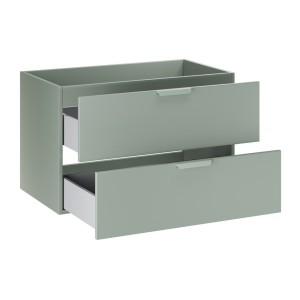 Meuble sous vasque OSTER 80 cm vert sauge suspendu avec 2 tiroirs