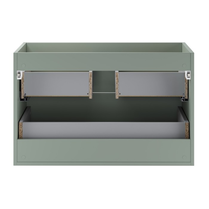 Mobile sottolavabo OSTER 80 cm verde salvia sospeso con 2 cassetti