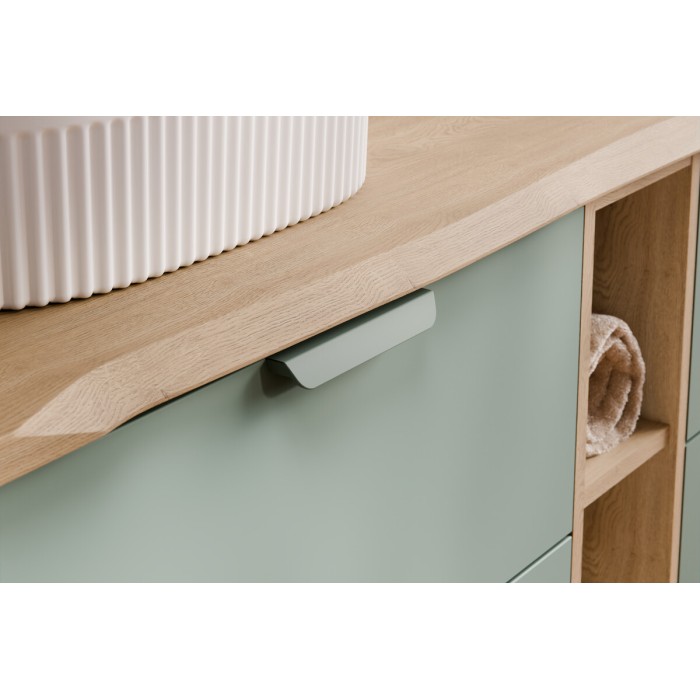 Mobile sottolavabo OSTER 80 cm verde salvia sospeso con 2 cassetti