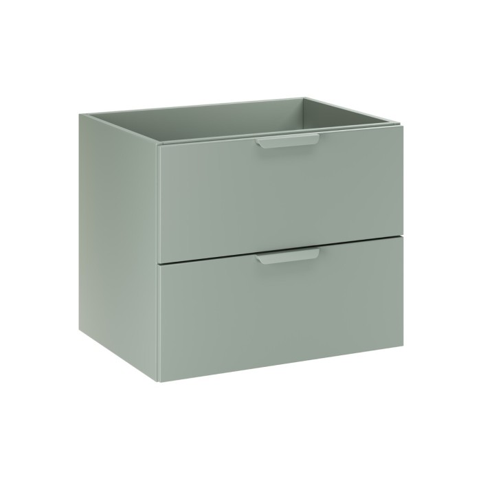 Mobile sottolavabo OSTER 60 cm verde salvia sospeso con 2 cassetti