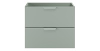 Meuble sous vasque OSTER 60 cm vert sauge suspendu avec 2 tiroirs