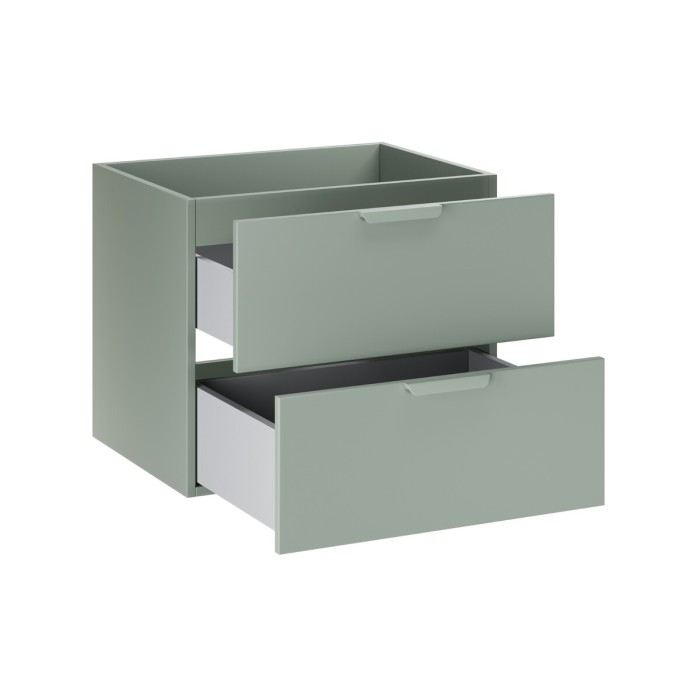 Mobile sottolavabo OSTER 60 cm verde salvia sospeso con 2 cassetti