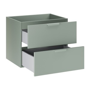 Meuble sous vasque OSTER 60 cm vert sauge suspendu avec 2 tiroirs