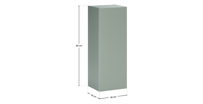 Demi colonne salle de bain OSTER 80 cm vert sauge 1 porte suspendue