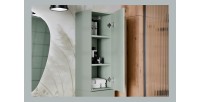 Demi colonne salle de bain OSTER 80 cm vert sauge 1 porte suspendue