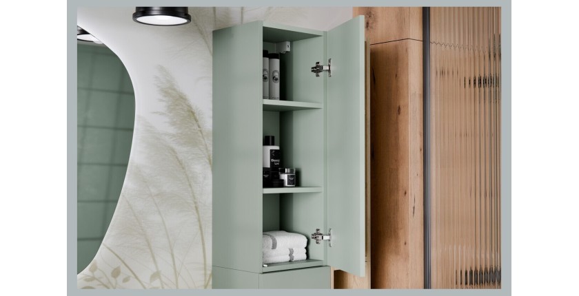 Demi colonne salle de bain OSTER 80 cm vert sauge 1 porte suspendue